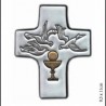 Croix céramique colombe blanche/calice